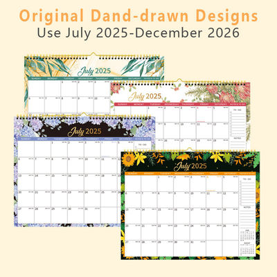 Χριστούγεννα / εποχιακό θέμα Προσαρμοσμένο ημερολόγιο τοίχου κατασκευασμένο με χαρτί και σπειροειδή σύνδεση