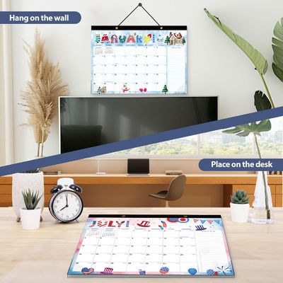 Λάμψη χάρτη γυαλιστερού τύπου Προσαρμοσμένα ημερολόγια τοίχων 12 X 12 ιντσών