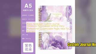 Προσαρμοσμένο σκληρό εξώφυλλο Σημειωματάριο Μαύρο Εξατομικευμένο Ημερολόγιο