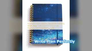 Σπειροειδές Σημειωματάριο Μαύρο Σκληρό Εξώφυλλο Journal Planner